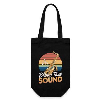 Saxofon Groove - Geschenkbeutel für Flaschen - Schwarz - Vorne