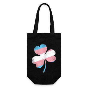 Fierté LGBT transgenre - Sac à bouteille - noir - Devant