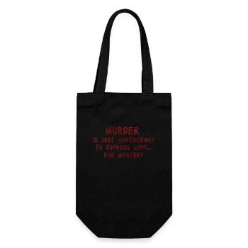 Mord ist nur eine andere Art, sich auszudrücken - Geschenkbeutel für Flaschen - Schwarz - Vorne
