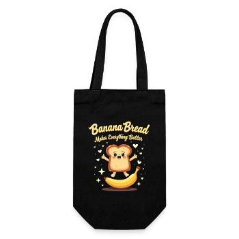 Banana Bread Lover Baking Enthusiast Cozy - Gift Bag for Bottles - black - Front