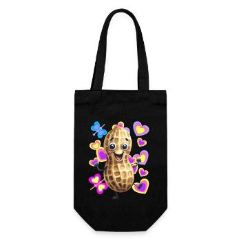 Peanut Spring Dance Dancing Peanuts Kids - Gift Bag for Bottles - black - Front