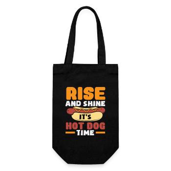 Hot dog lovers stand up and beam, it's - Gift Bag for Bottles - black - Front