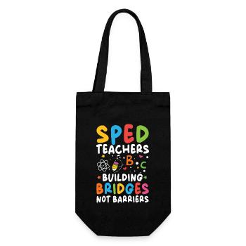 Special Education Teachers Don't Build Bridges - Gift Bag for Bottles - black - Front