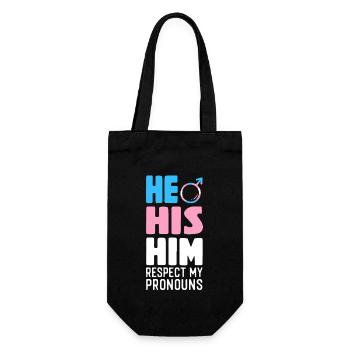Transgender Trans LGBT Pride - Gift Bag for Bottles - black - Front