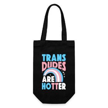 Transgender Trans LGBT Pride - Geschenkbeutel für Flaschen - Schwarz - Vorne