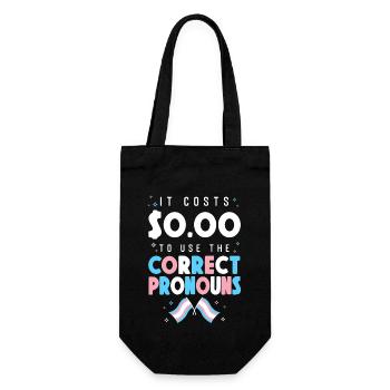 Transgender Trans LGBT Pride - Geschenkbeutel für Flaschen - Schwarz - Vorne