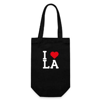 I Love LA Cool Wrong Flag Lover Heart Flag USA - Gift Bag for Bottles - black - Front