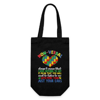 Autismus Puzzle Autism Awareness Therapy - Gift Bag for Bottles - black - Front