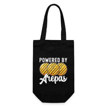 Venezolanische Arepas - Geschenkbeutel für Flaschen - Schwarz - Vorne