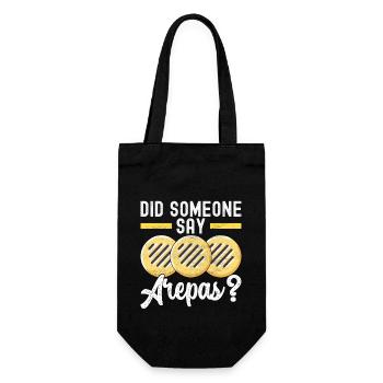 Venezolanische Arepas - Geschenkbeutel für Flaschen - Schwarz - Vorne