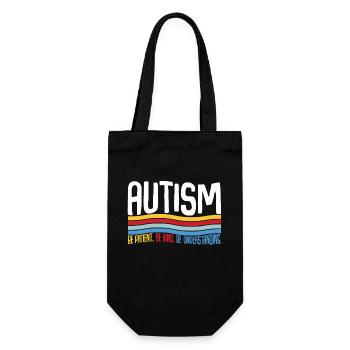Autism Be Patient Be Kind Be Understanding - Gift Bag for Bottles - black - Front