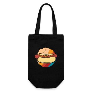 Amateur de hot-dogs style rétro - Sac à bouteille - noir - Devant