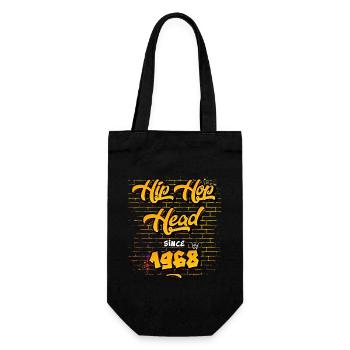 Hip-Hop Head Since 1968 - 57 Years Spitting Rhymes - Gift Bag for Bottles - black - Front