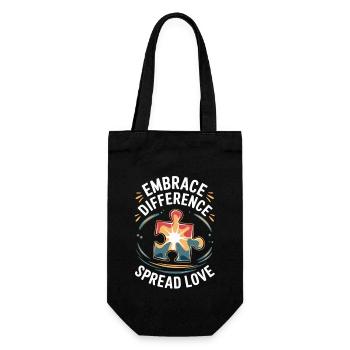 Autism - Unique is beautiful - Gift Bag for Bottles - black - Front