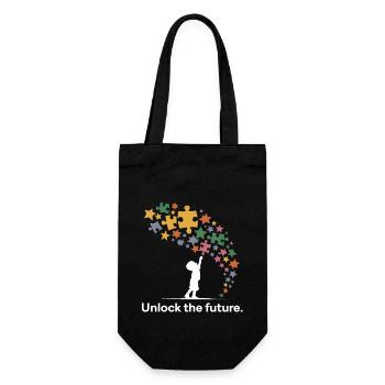 Piece of the puzzle for the future - Gift Bag for Bottles - black - Front