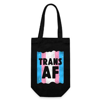 Transgender Trans LGBT Pride - Geschenkbeutel für Flaschen - Schwarz - Vorne