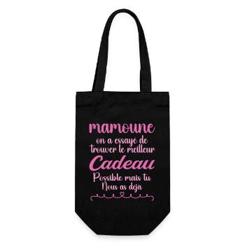 Meilleur cadeau mamoune original fête des mères - Sac à bouteille - noir - Devant