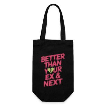 Better Than Your Ex & Next Trennung Single Party - Geschenkbeutel für Flaschen - Schwarz - Vorne