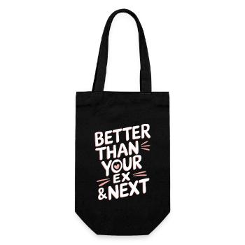 Better Than Your Ex & Next Trennung Single Party - Geschenkbeutel für Flaschen - Schwarz - Vorne