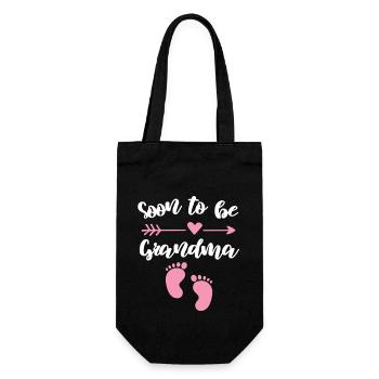 Expectant granny baby soon grandmother - Gift Bag for Bottles - black - Front