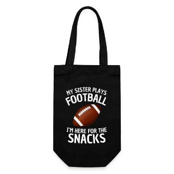 American Football Sister Saying - Gift Bag for Bottles - black - Front