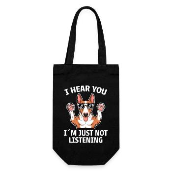 Bull Terrier Saying Funny Bull Terrier Gift - Gift Bag for Bottles - black - Front