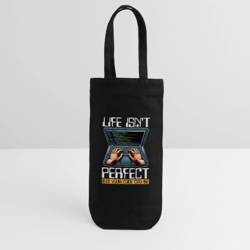 Coder Life Isn't Perfect But Your Code Developer Gift Bag for Bottles