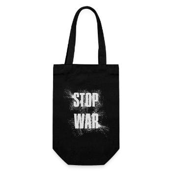 STOP À LA GUERRE – PAS DE GUERRE – PAIX - Sac à bouteille - noir - Devant