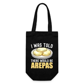 Venezolanische Arepas - Geschenkbeutel für Flaschen - Schwarz - Vorne