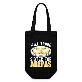 Venezolanische Arepas - Geschenkbeutel für Flaschen - Schwarz - Vorne