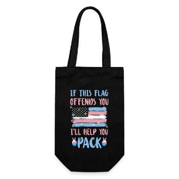 Transgender Trans LGBT Pride - Gift Bag for Bottles - black - Front