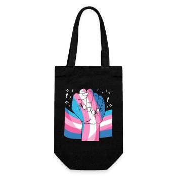 Transgender Trans LGBT Pride - Geschenkbeutel für Flaschen - Schwarz - Vorne