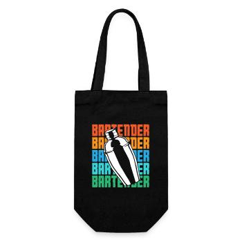 Barman Shaker Style Rétro Design - Sac à bouteille - noir - Devant