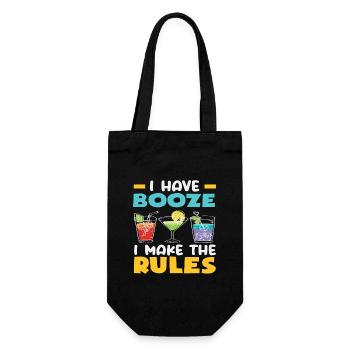 I have liquor I make the rules Bartender - Gift Bag for Bottles - black - Front
