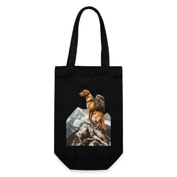 Hund - Geschenkbeutel für Flaschen - Schwarz - Vorne