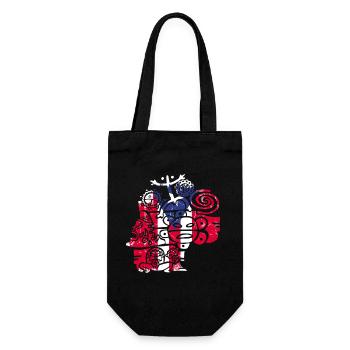 Taíno Echoes Caribbean Ancestry Pride - Gift Bag for Bottles - black - Front