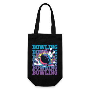 Bowling Spaß für Kegel-Fans: Dynamische - Geschenkbeutel für Flaschen - Schwarz - Vorne