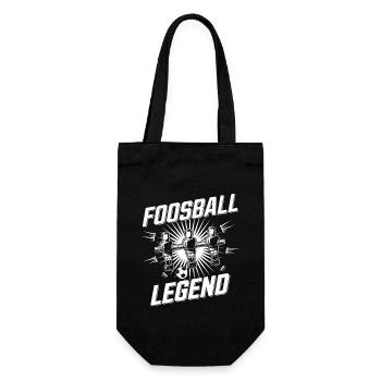 Foosball Legend Lustiges Kickern Tischfußball - Geschenkbeutel für Flaschen - Schwarz - Vorne