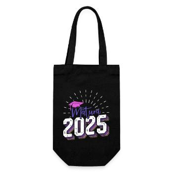 MATURA 2025 Maturant Matura Geschafft Lustiges - Geschenkbeutel für Flaschen - Schwarz - Vorne