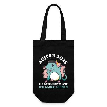 ABITUR 2025 FÜR DIESES SHIRT MUSSTE ICH LERNEN - Geschenkbeutel für Flaschen - Schwarz - Vorne