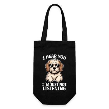 Cockapoo disant chiens drôle Cockapoo cadeau - Sac à bouteille - noir - Devant