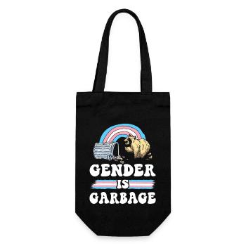 Transgender Trans LGBT Pride - Geschenkbeutel für Flaschen - Schwarz - Vorne