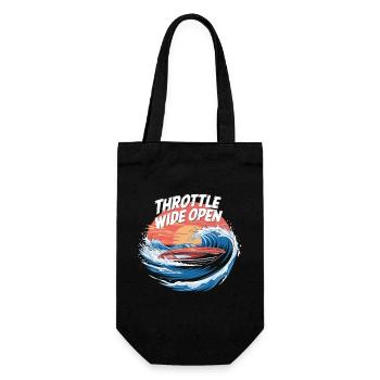 Speedboot Action Shirt - Geschenkbeutel für Flaschen - Schwarz - Vorne