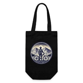 Mountain Bike Adventure Bike Mountains Retro - Gift Bag for Bottles - black - Front