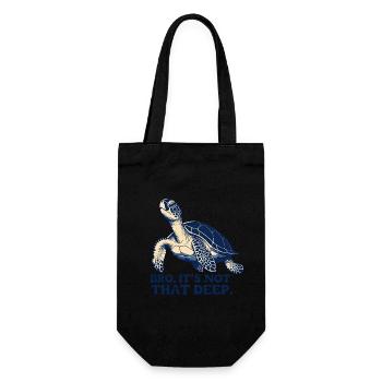 Relaxed turtle – pure deep relaxation - Gift Bag for Bottles - black - Front