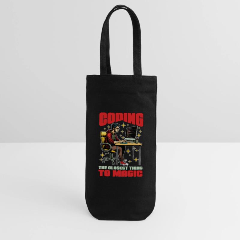 Coder Coding The Closest Thing To Magic Developer Geschenkbeutel für Flaschen