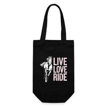 Live Love Ride Cheval Motif Cavalier - Sac à bouteille - noir - Devant