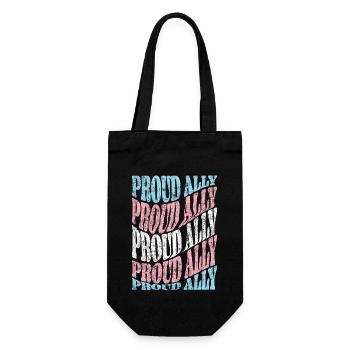 Fierté LGBT transgenre - Sac à bouteille - noir - Devant