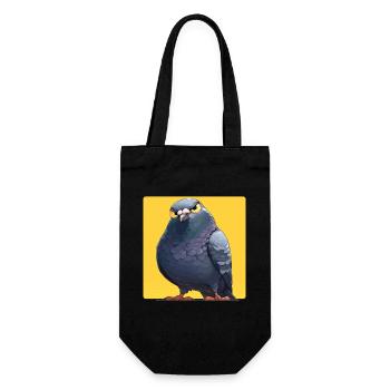Tauben Taube - Geschenkbeutel für Flaschen - Schwarz - Vorne