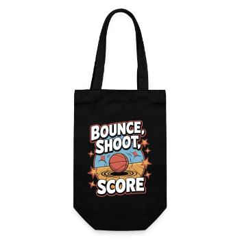 Dribbling, shooting, scoring – basketball fun - Gift Bag for Bottles - black - Front